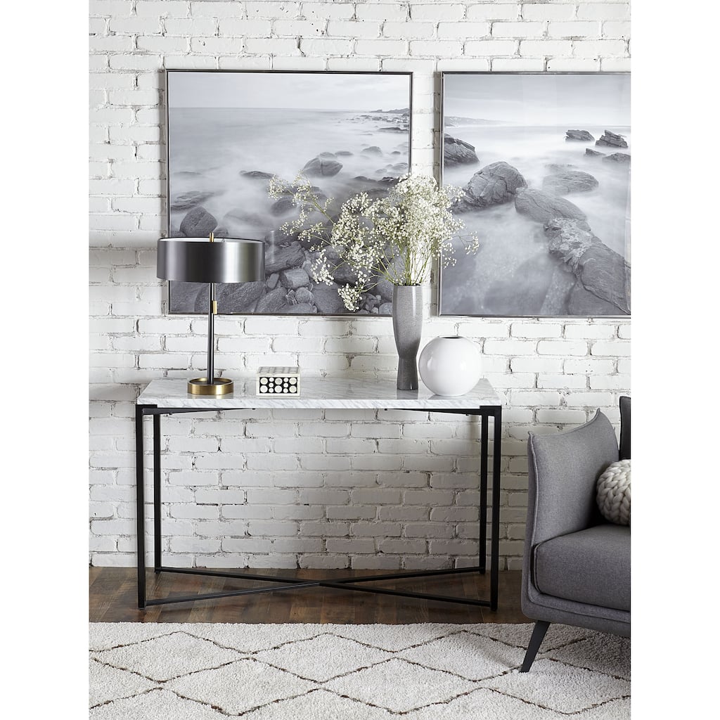 Saxon Console Table in Matte Black