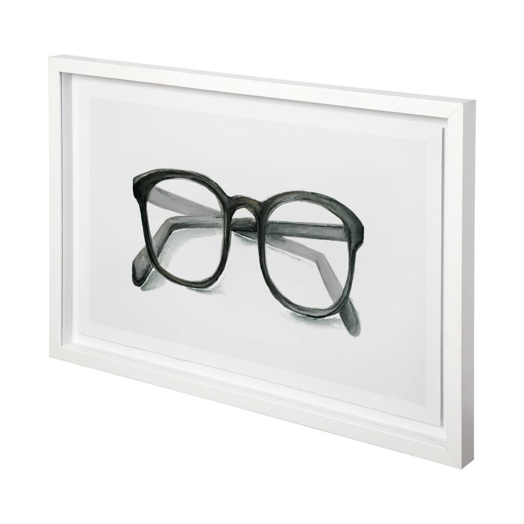Glasses Black Framed Art Print