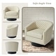 preview thumbnail 74 of 79, 2 Set Tufted PU Vegan Leather Swivel Barrel Chair with Nailheads Trim