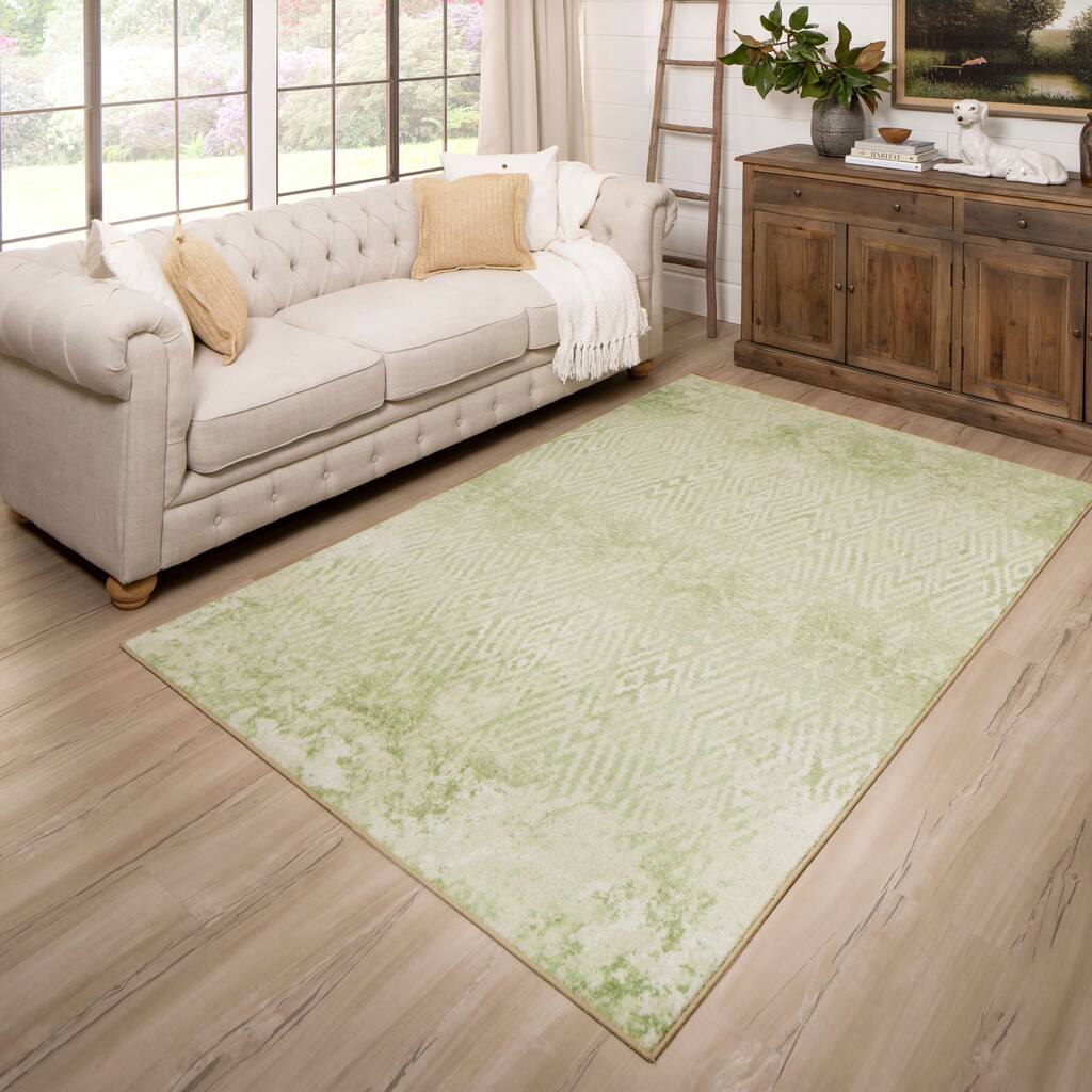 Mohawk Home Maisie Distressed Geometric Area Rug