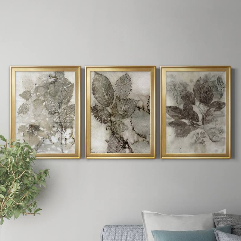 Birch Leaves I Premium Framed Canvas - Ready to Hang - Multi-Color