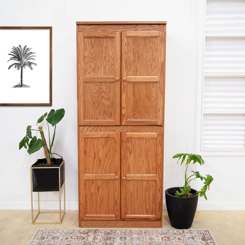 Concepts in Wood Storage Cabinet, 72 inch with 5 Shelves - Oak