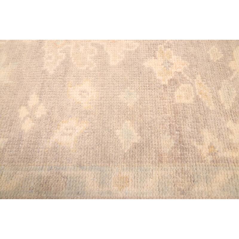 ECARPETGALLERY Hand-knotted Modern Oushak Grey Wool Rug - 8'8 x 12'0