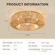 preview thumbnail 13 of 17, Boho Smart Gold Rattan Caged Drum Flush Mount Ceiling Fan
