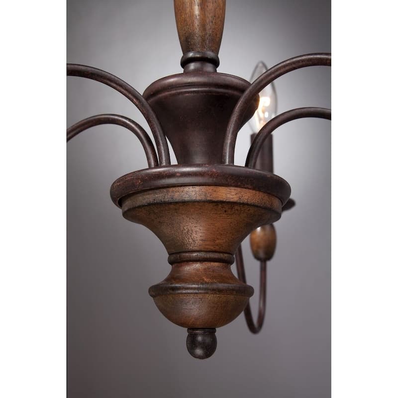 Holbrook 5-Light Chandelier in Tuscan Brown