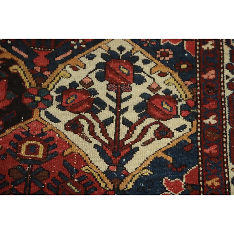 Hand Knotted Oriental 100% Wool Carpet Traditional Geometric Multi-Colored Bakhtiari Area Rug - 6' 5'' X 4' 8''