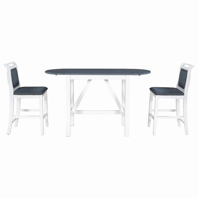 3PCS Drop Leaf Dining Table Set