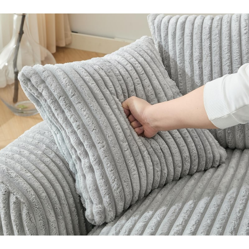55" Velvet 2-Seater Sleeper Sofa with USB Ports & Storage Pockets