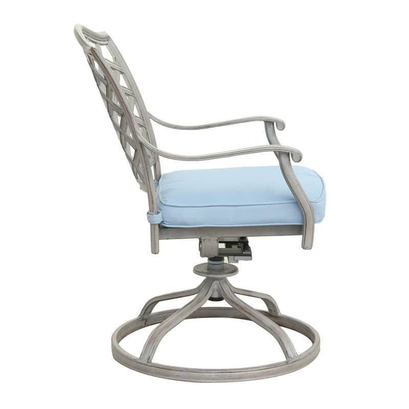 Deer Lake Aluminum Dining Swivel Chairs with Cushions (Set of 2) by Havenside Home