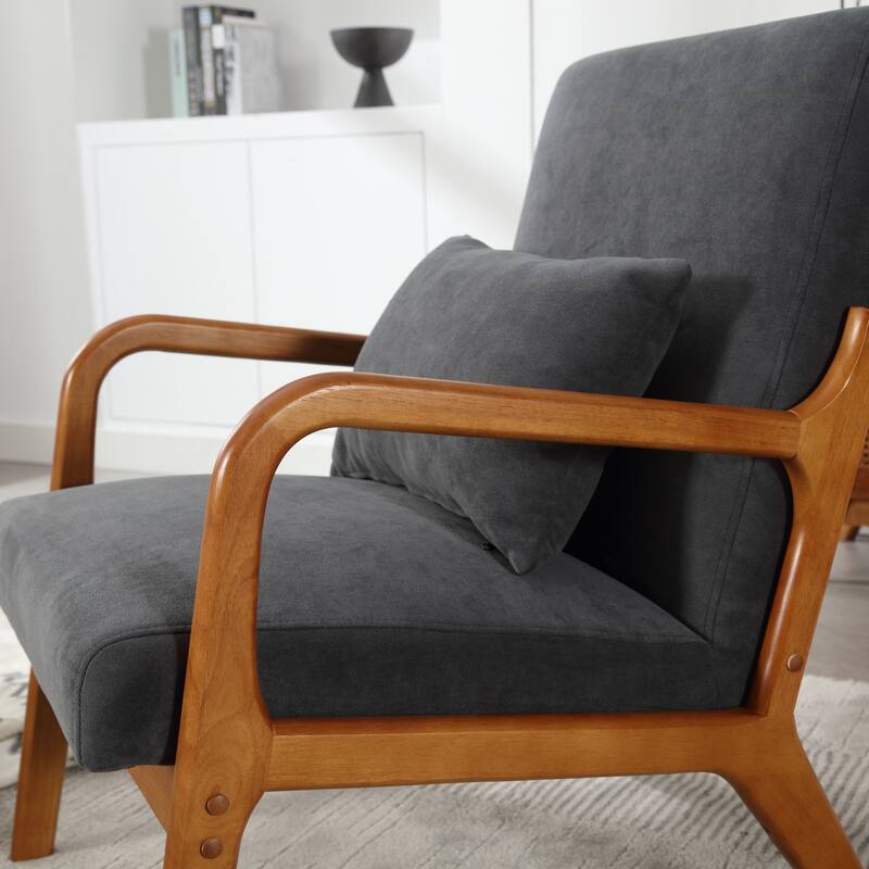 Modern Accent Chair Solid Wood Padding Lounge Armchairs - 23.23" * 29.53" * 30.71"