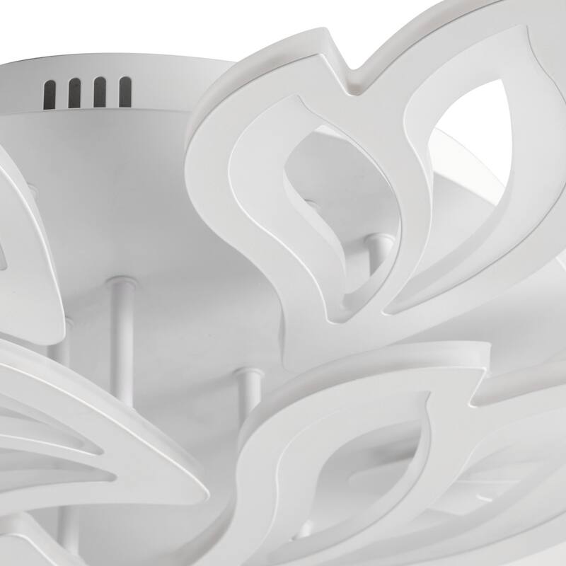 Modern White Multi-Leave Shape Semi Flush Mount LED Ceiling Light for Kitchen Bedroom Hallway