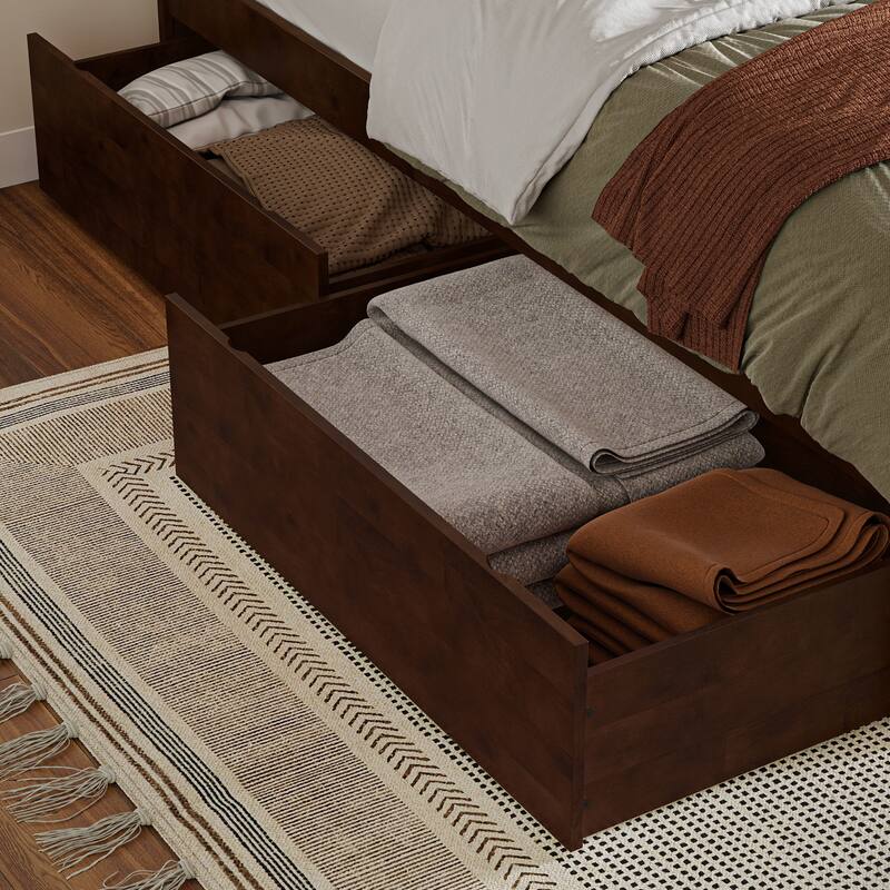 AFI Nantucket Platform Bed with Matching Footboard & Storage Drawers