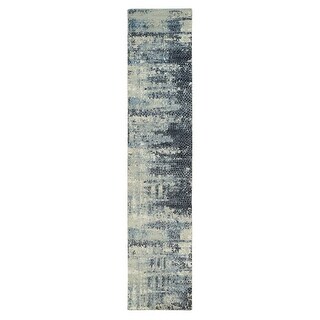 Shahbanu Rugs Nevada Gray Modern Abstract with Mosaic Design Wool and ...