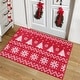preview thumbnail 19 of 22, Garvee Christmas Area Rug Snowflake and Xmas Tree Pattern Rug 2' x 3' - Red