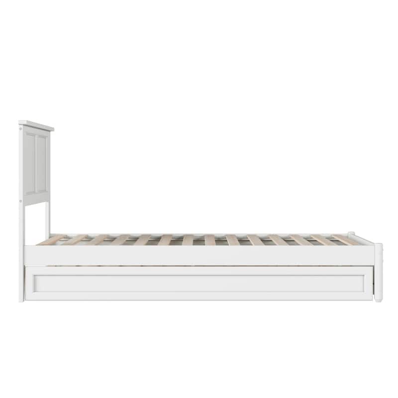 Felicity Platform Bed with Panel Footboard and Twin XL Trundle