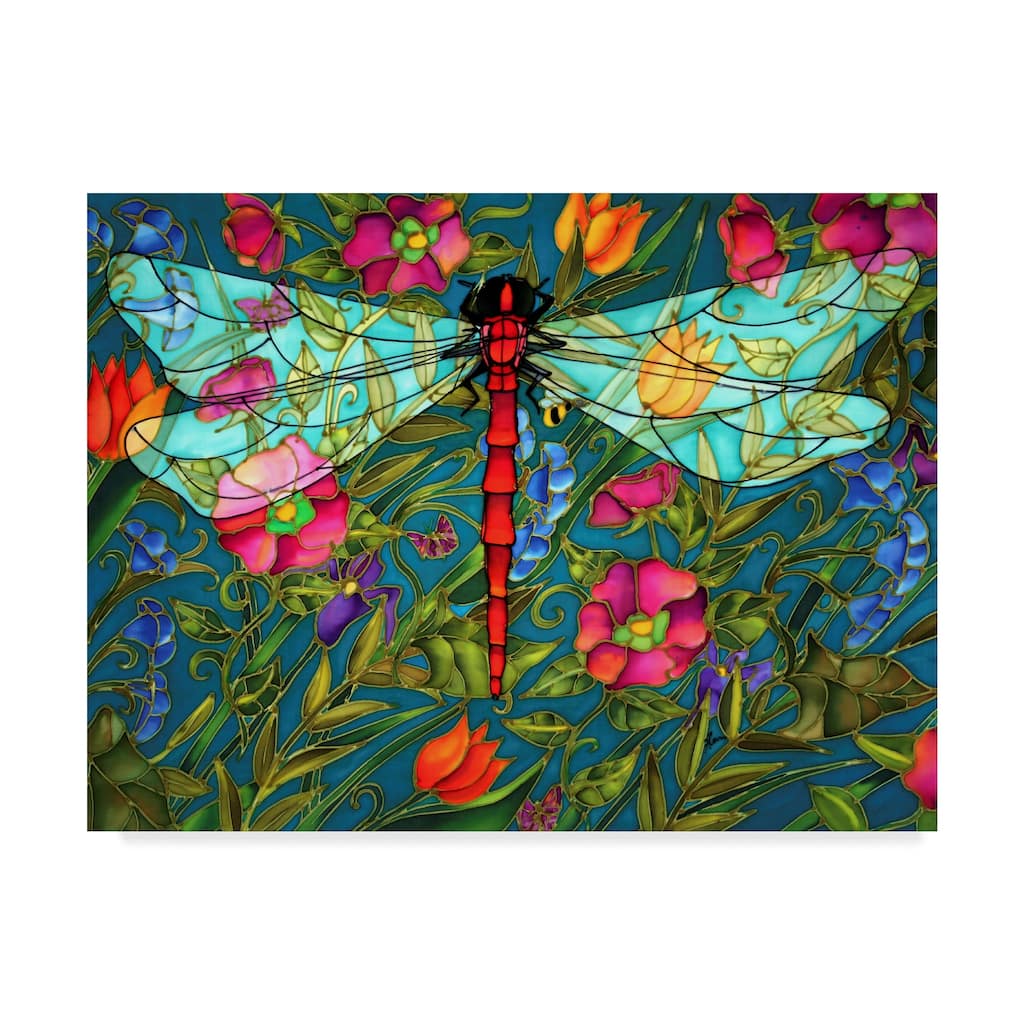 Holly Carr 'Red Dragonfly' Canvas Art