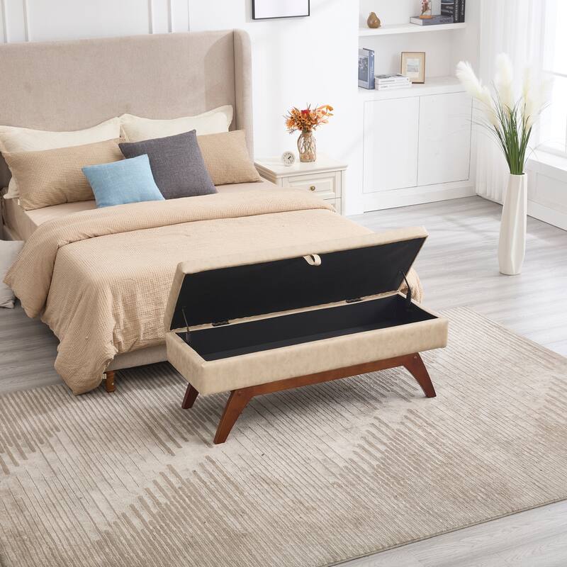 Upholstered storage Bench