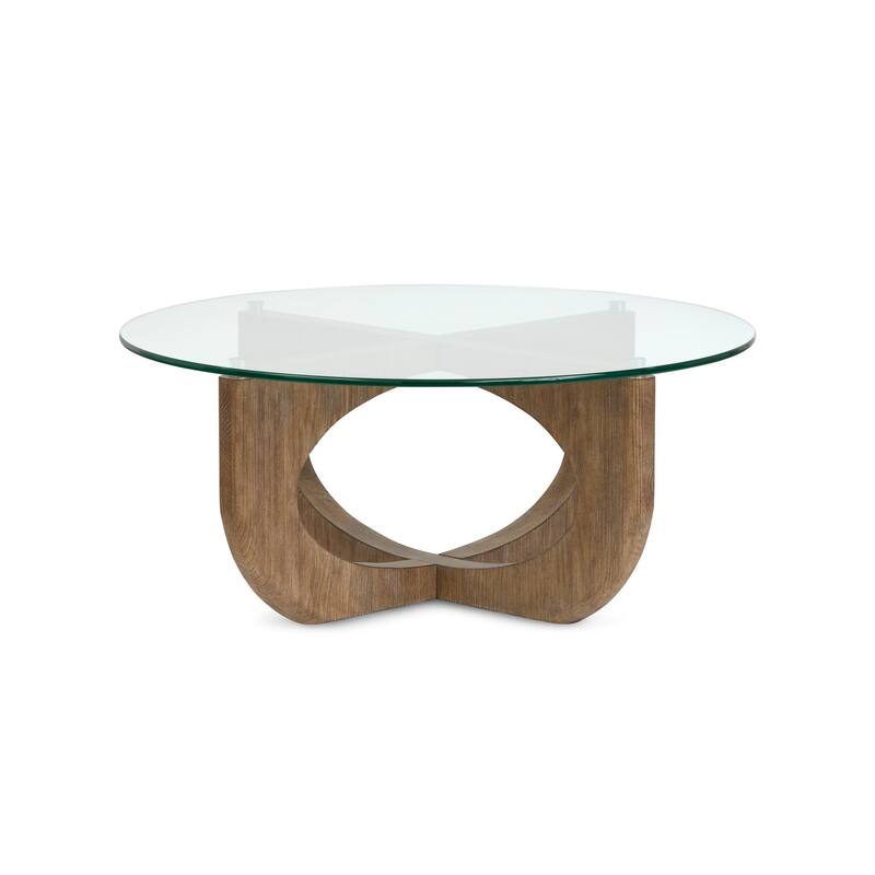 Magnussen Home Lainey Almond Round Cocktail Table - 40''W x 40''D x 17''H