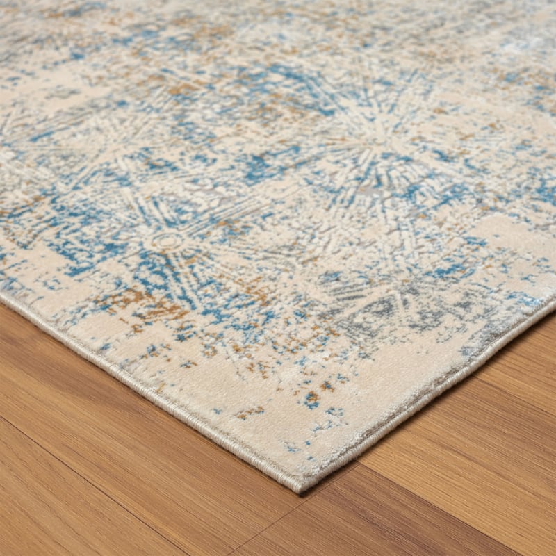 Sevita Blue/Gray Abstract Area Rug