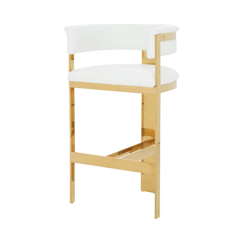 Modrest Boswell Modern White & Gold Barstool