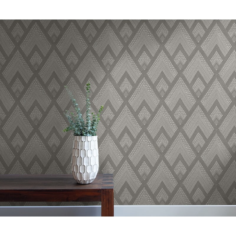 Seabrook Designs Boho Rhapsody Panama Boho Diamonds Unpasted Wallpaper