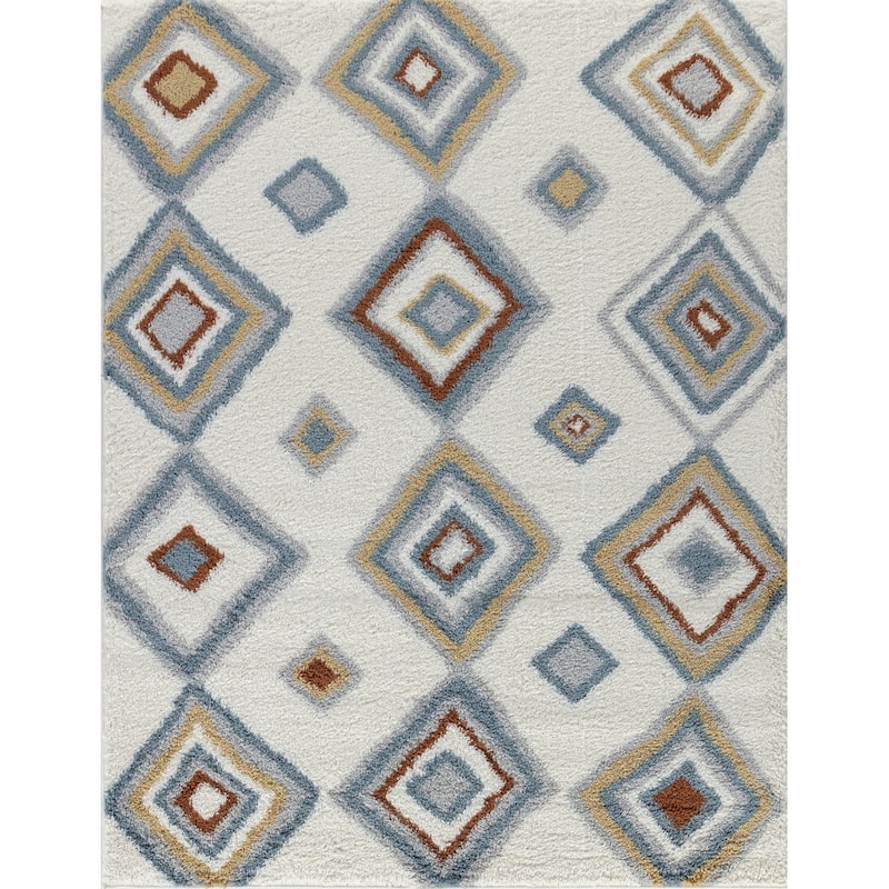 Loft Shag GC_CZY1006 Ivory Shaggy Area Rug - 7'10 x 9'10