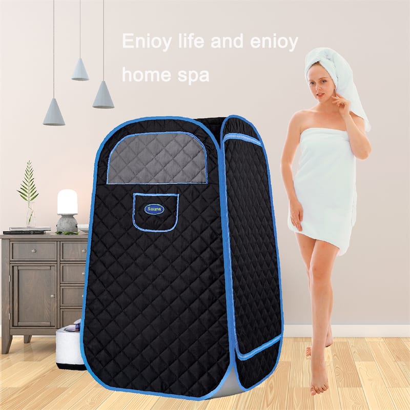 Portable Folding Full Size Steam Sauna with 1000W&2.2L Steam Generator