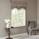 preview thumbnail 31 of 35, Madison Park Aubrey Jacquard Window Rod Pocket Valance with Beads - 50 x 18"