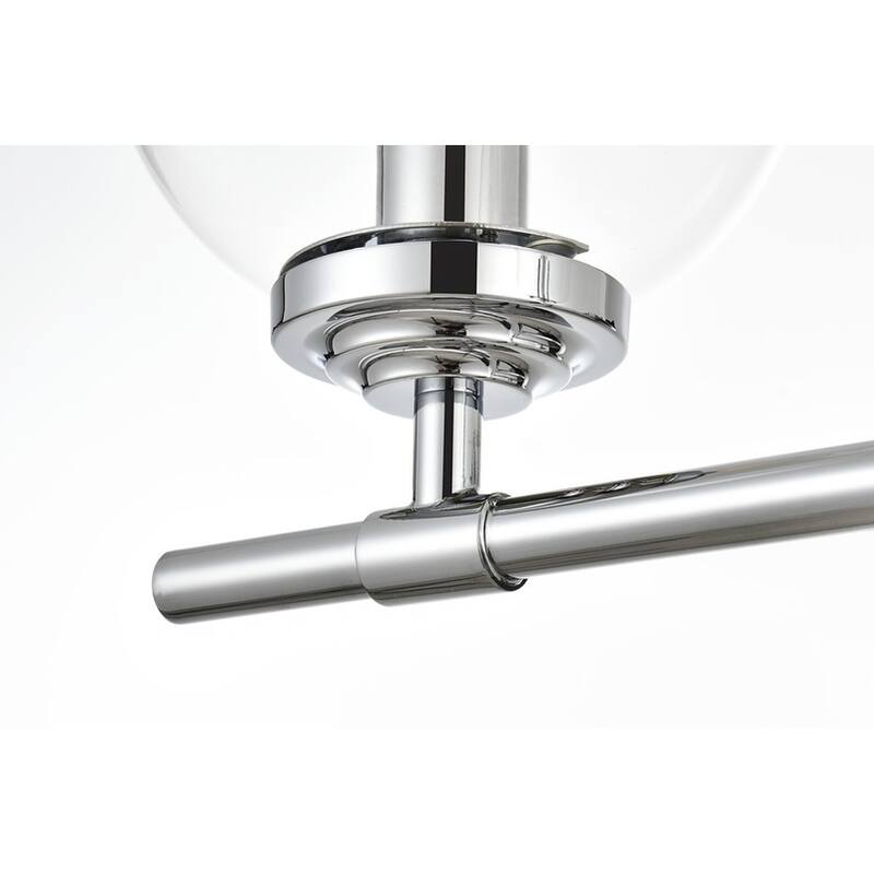 Inzo 1 Light Black and Clear Bath Sconce