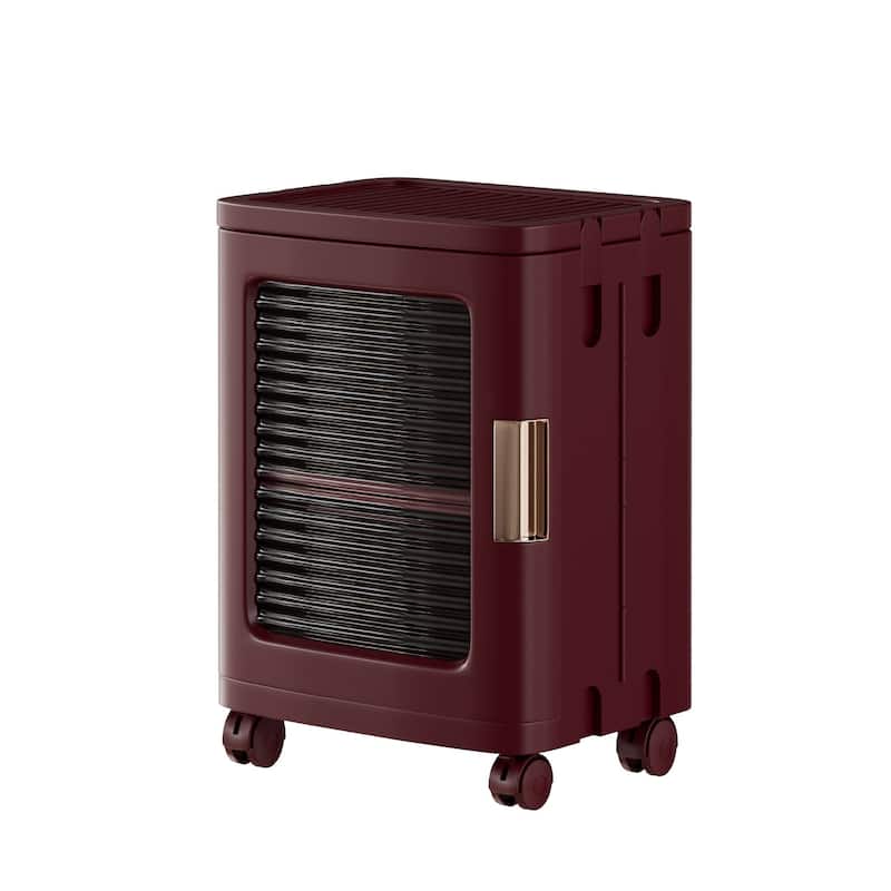 Javlergo 65" Narrow Tall Storage Bin 4 Tier Foldable Kitchen Storage Cabinet Organizer Freestanding Kitchen Pantry