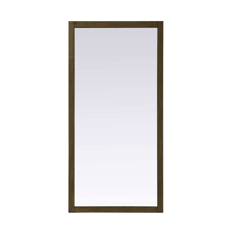 Solene Wooden Rectangle Mirror (60-72 x 36 in.) - Hazel Oak - 72" x 36"