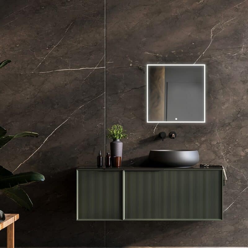 AQUADOM Edge 30" Led Lighted Mirror for Bathroom with Defogger, Touch Control. - 30"x32"x1.5"