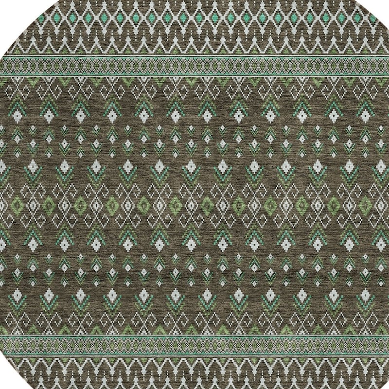 HomeRoots Tribal Transitional Rectangle Outdoor Rug
