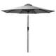 preview thumbnail 1 of 34, Sun-Ray 9' Round 8-Rib Aluminum Solar Umbrella, Base Not Included Grey