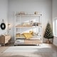 preview thumbnail 14 of 22, Metal Twin Size Triple Bunk Bed With Trundle, Space-saving, Black