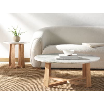 SAFAVIEH Couture Trenton Marble Top Accent Table - 20Wx20Dx20H