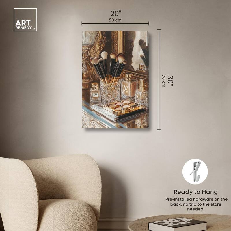 Oranate Makeup Collection Canvas by Art Remedy, Gallery Wrapped