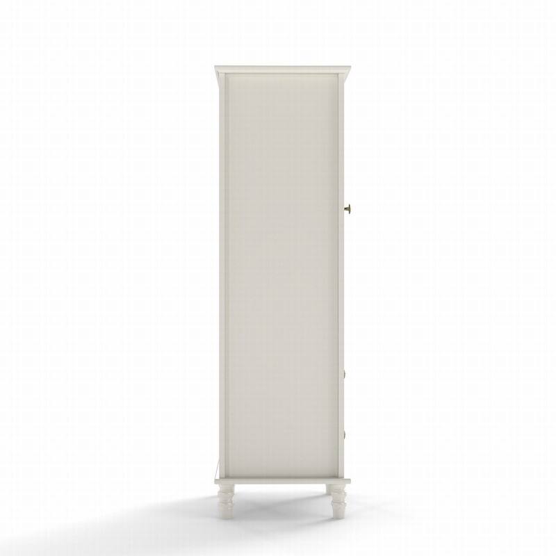 Modern 52.36" Wooden Buffet Cabinet with Glass Doors and Double Drawer for Living room, Dining Room Hallway Entryway