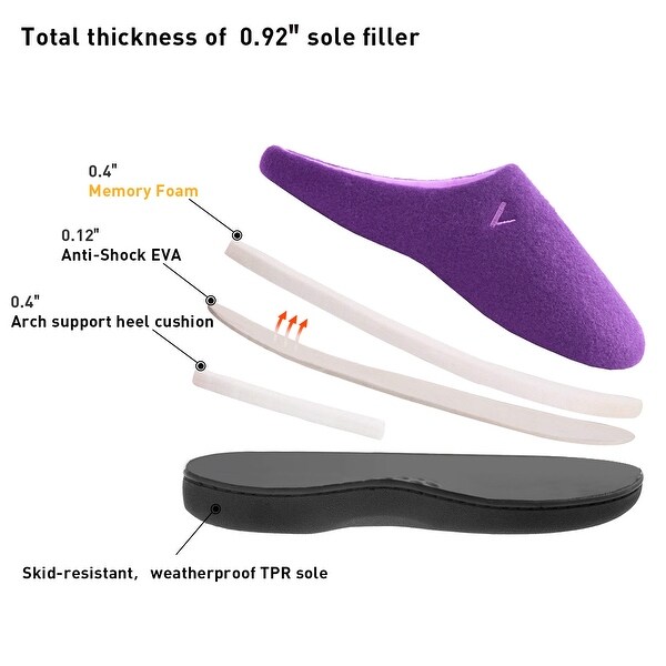 memory foam support slippers