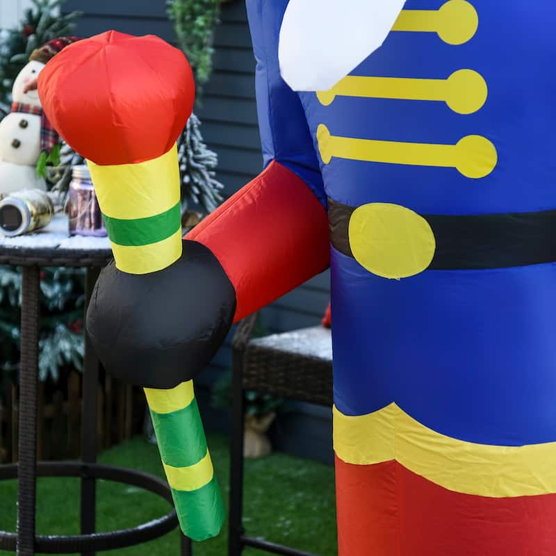 HOMCOM Giant Nutcracker Decoration, Christmas Nutcracker, Large Christmas Decoration