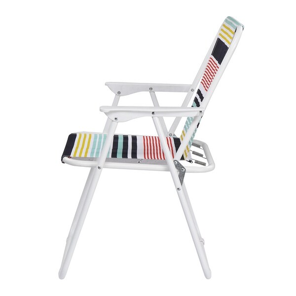 Folding Beach Chair with High Back, Lightweight Portable Lawn