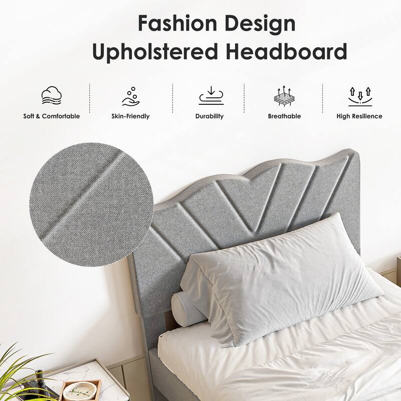 Premium Upholstered Platform Bed for Ultimate Comfort and Durability