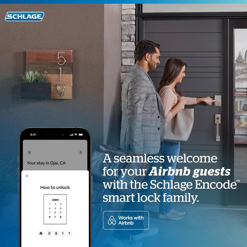 Schlage Encode WiFi Enabled Electronic Keypad Deadbolt with Century
