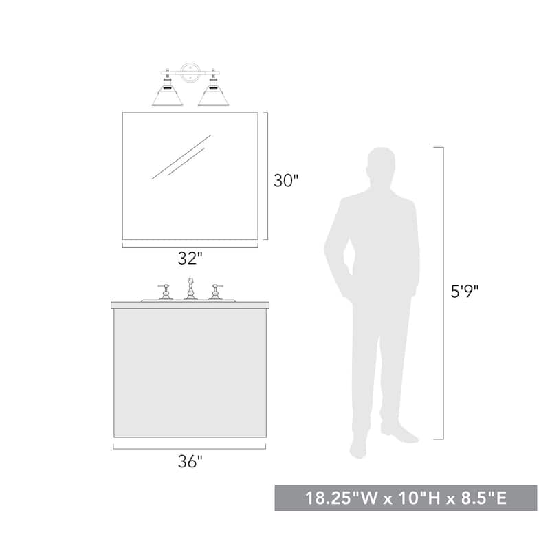 Orwell 2-light Bath Vanity