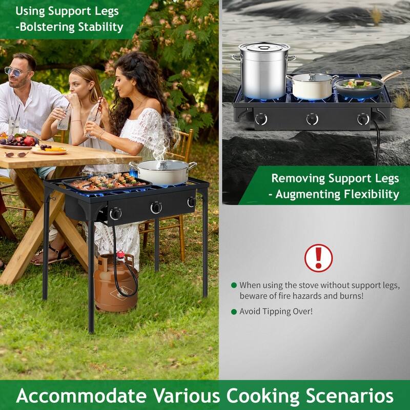 Outdoor Camping Burner Stove High Pressure Propane Gas Cooker