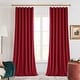 preview thumbnail 21 of 95, Deconovo Velvet Room Darkening Curtain Panel, Thermal Insulated 52x108-2PC - Red
