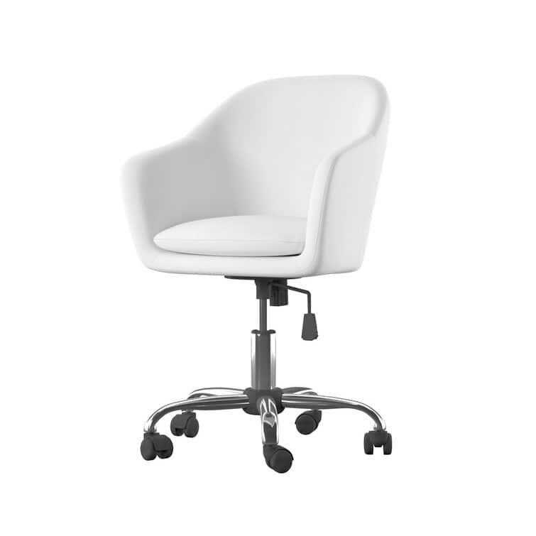 INO Design Faux Leather Commercial Use Executive Chair, White - N/A - White