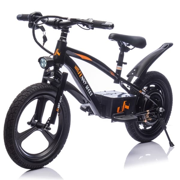 slide 2 of 77, 24V Kids Ride On Electric Dirt Bike,300W Super Power Motor,Handle Acceleration Up to 12.43MPH,16in Wheels,Power Display Black