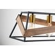 preview thumbnail 3 of 10, Black and Vintage Wood 5-Light Kitchen Island Chandelier