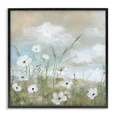 Stupell Clouds Beyond Meadow Framed Giclee Art Design By Nan